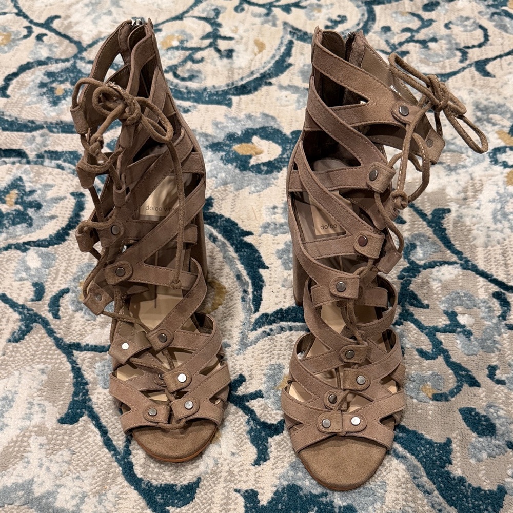 Dolce Vita Tan Strappy Heels